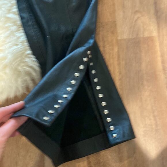 Maxima Wilson’s Leather Studded Leather Jacket & Bootcut Pants EUC Sz 10/M - Picture 12 of 16